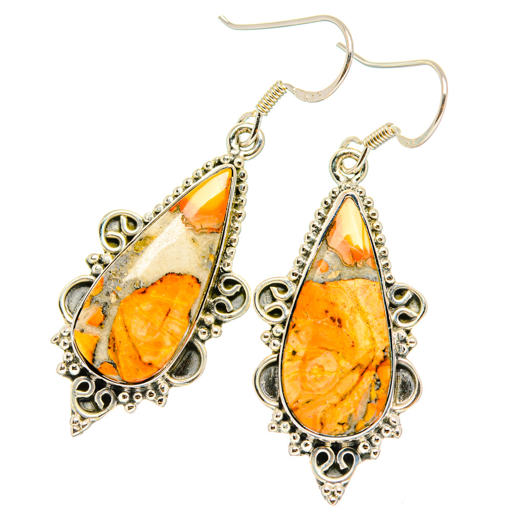 Brecciated Mookaite Earrings handcrafted by Anasilvercos - EARR428703 - Photo 2