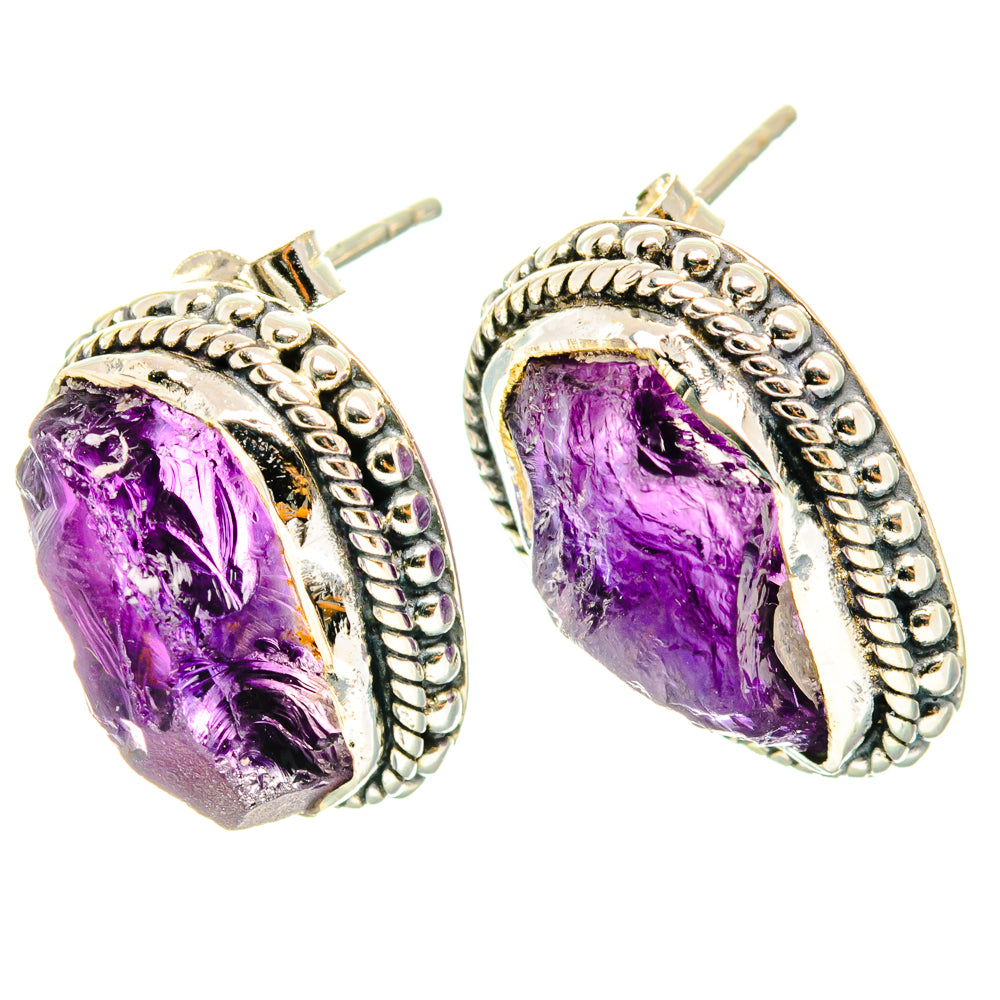 Amethyst Earrings handcrafted by Anasilvercos - EARR428708 - Photo 2