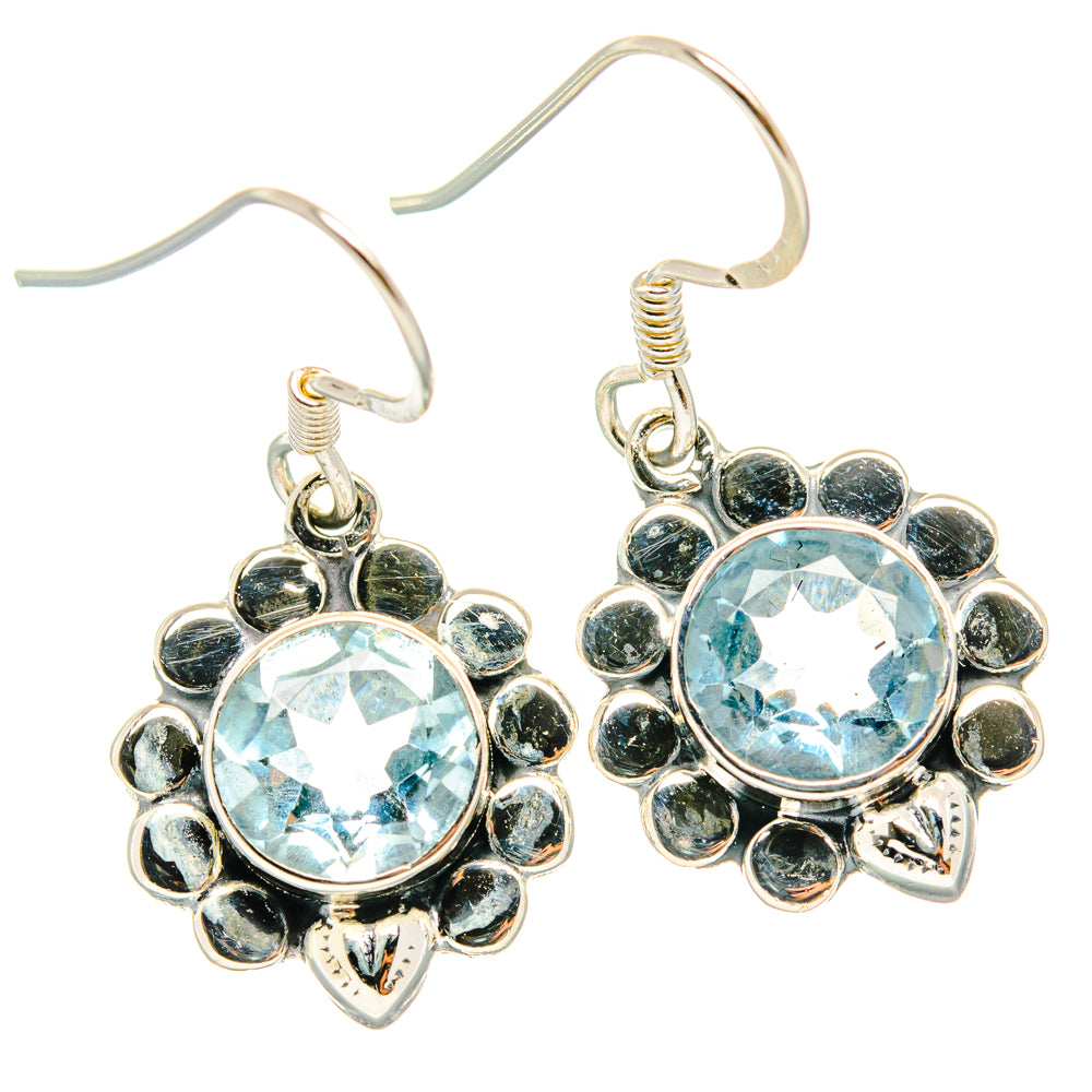 Blue Topaz Earrings handcrafted by Anasilvercos - EARR428712 - Photo 2