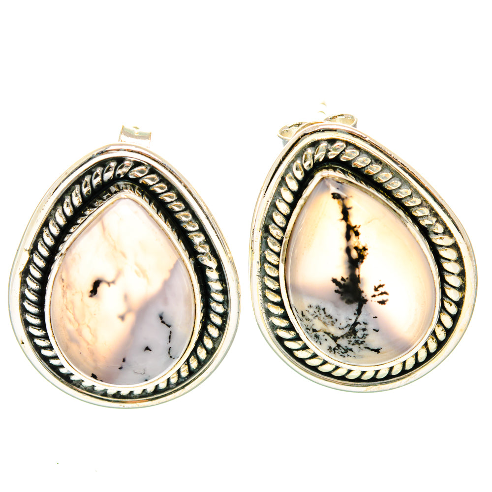 Dendritic Opal Earrings handcrafted by Anasilvercos - EARR428714 - Photo 2