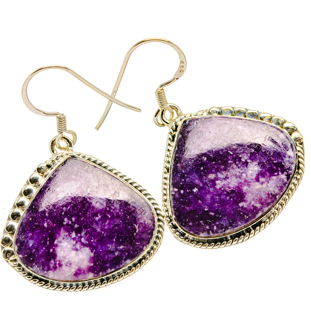 Lepidolite Earrings handcrafted by Anasilvercos - EARR428729 - Photo 2