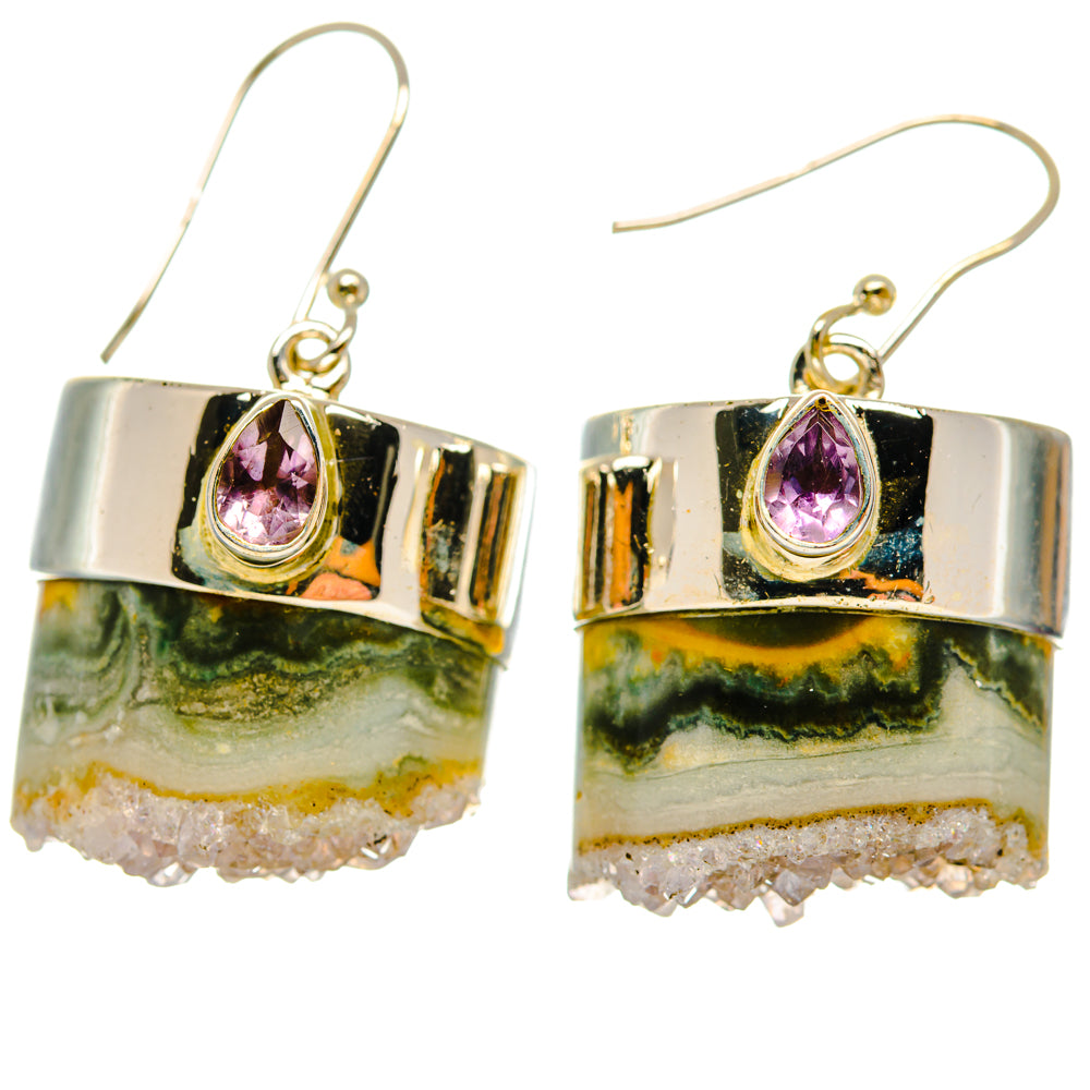 Amethyst Stalactite Earrings handcrafted by Anasilvercos - EARR428732 - Photo 2