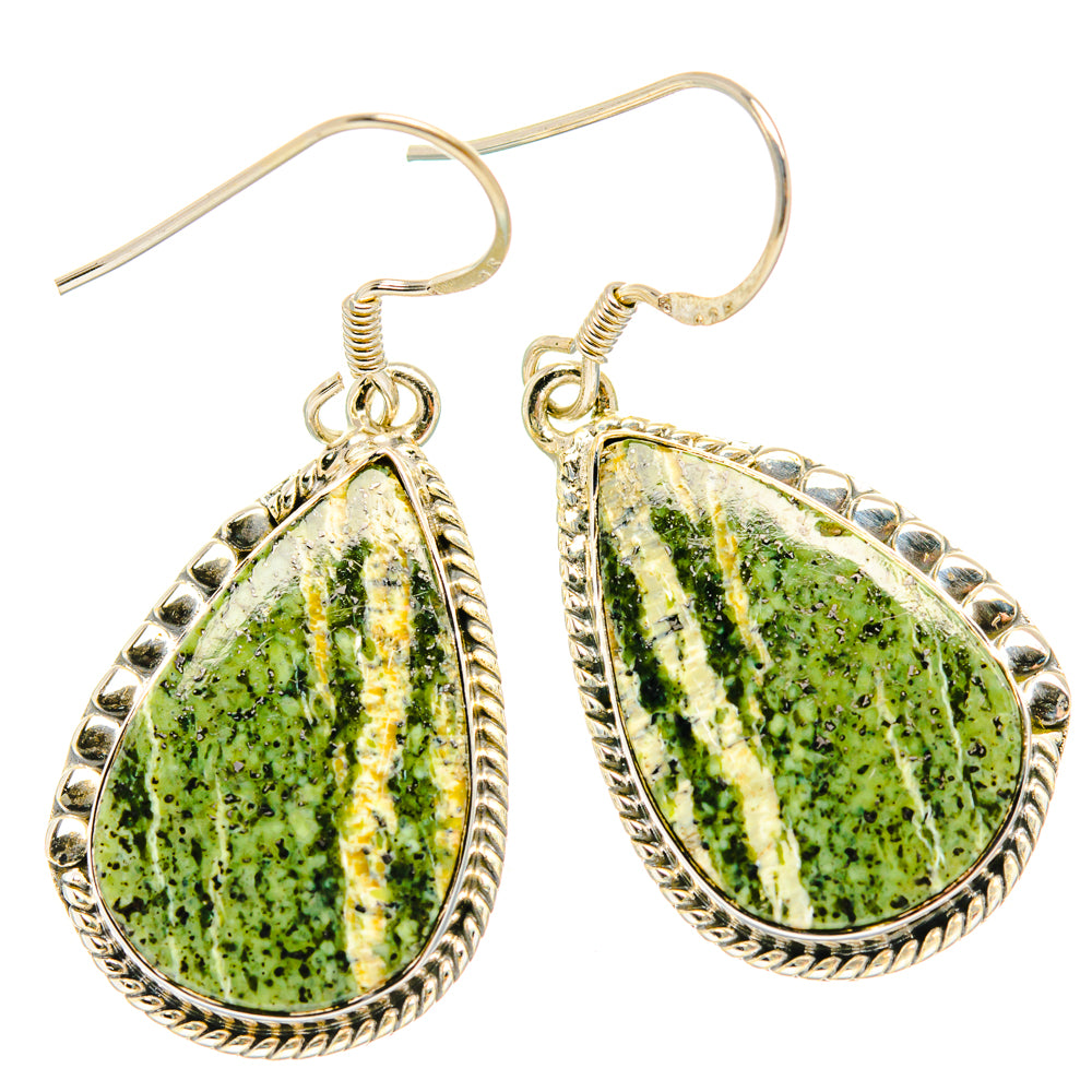 Green Swiss Opal Earrings handcrafted by Anasilvercos - EARR428737 - Photo 2