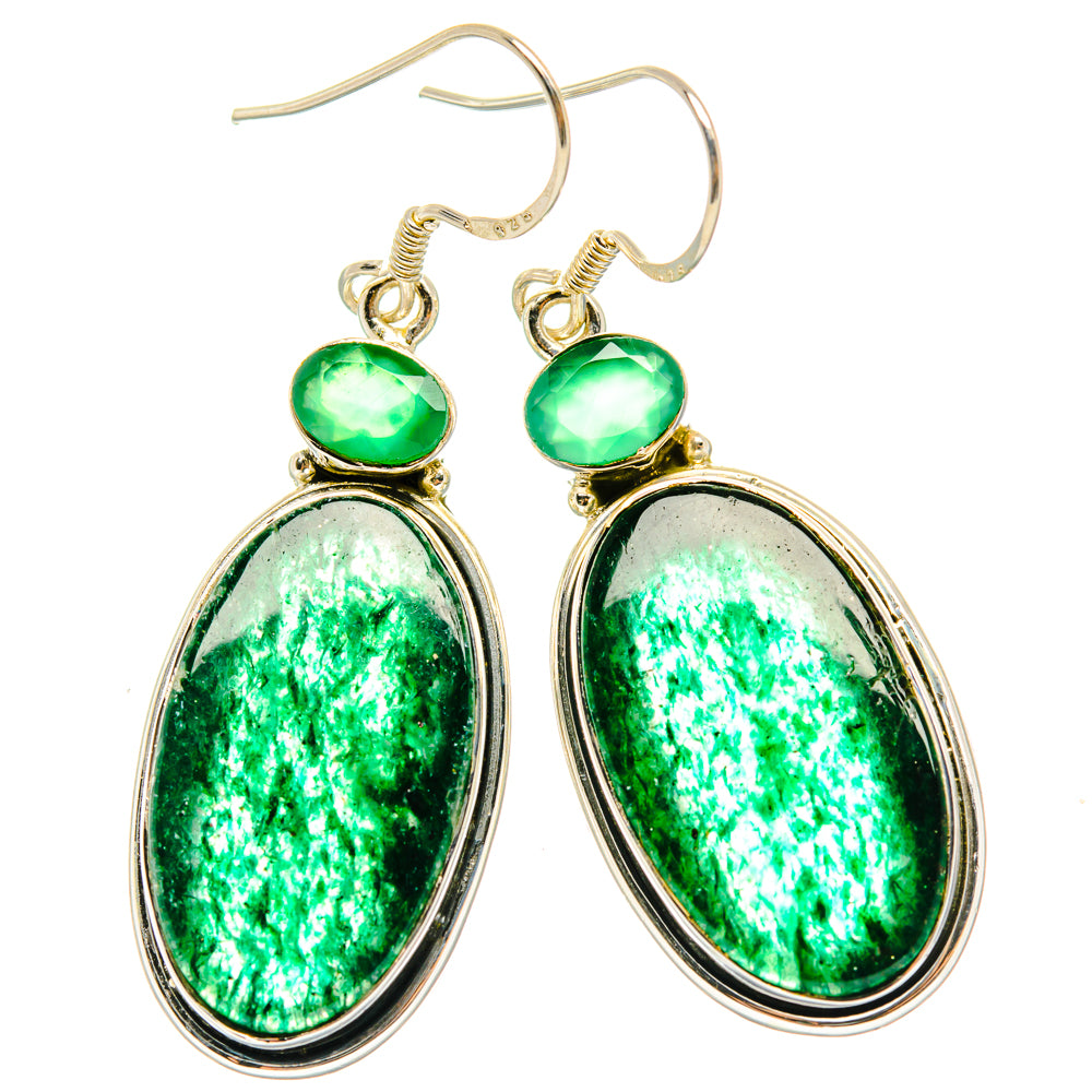 Green Aventurine Earrings handcrafted by Anasilvercos - EARR428739 - Photo 2