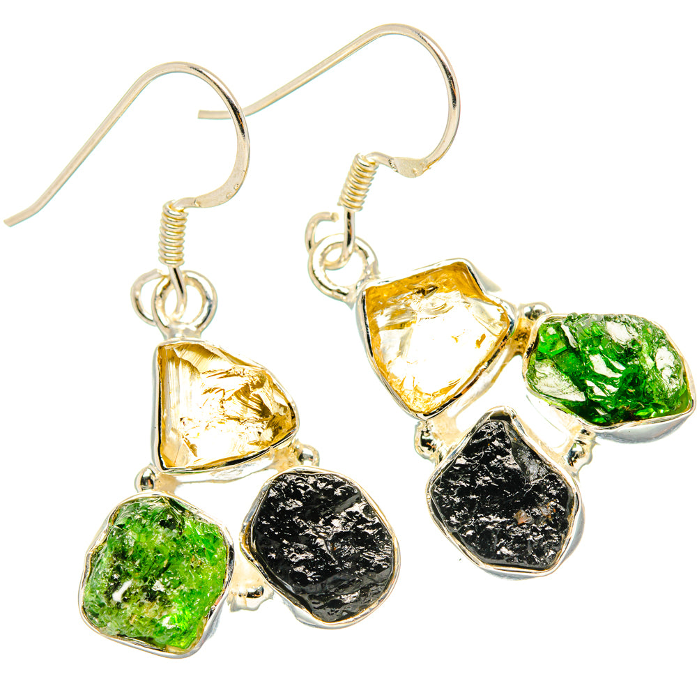 Black Tourmaline Earrings handcrafted by Anasilvercos - EARR428756 - Photo 2
