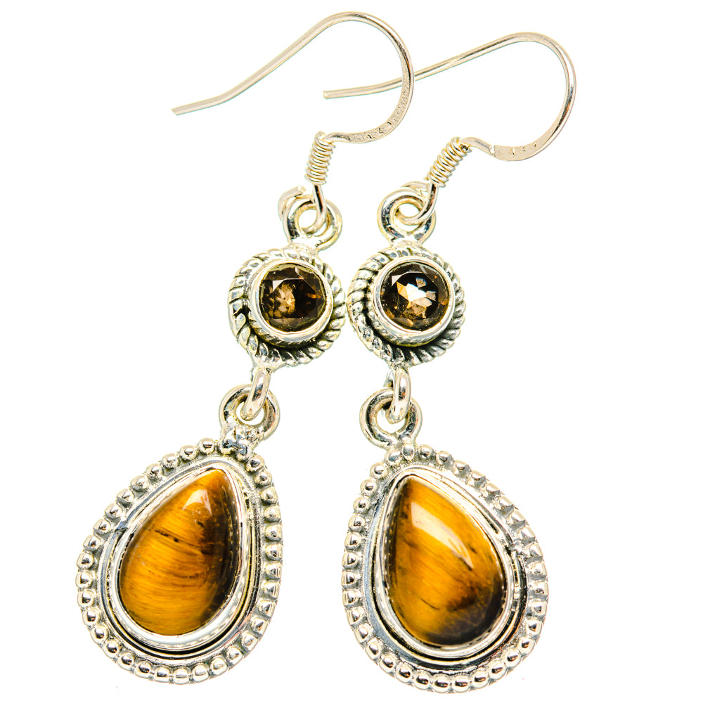 Tiger Eye Earrings handcrafted by Anasilvercos - EARR428757 - Photo 2