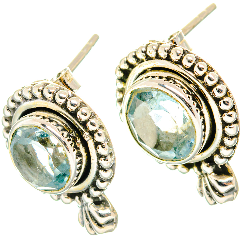 Blue Topaz Earrings handcrafted by Anasilvercos - EARR428767 - Photo 2
