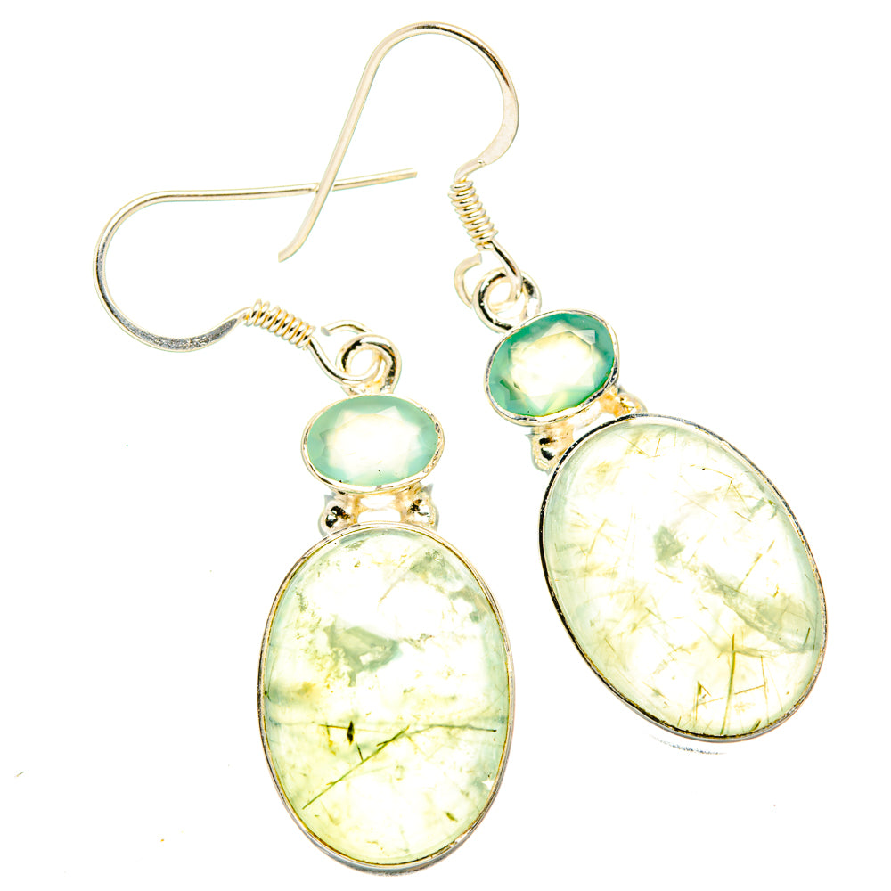 Prehnite Earrings handcrafted by Anasilvercos - EARR428771 - Photo 2