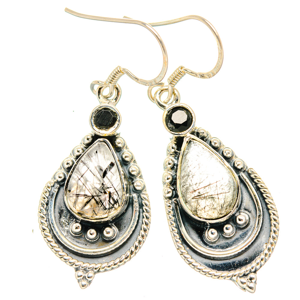 Tourmalinated Quartz Earrings handcrafted by Anasilvercos - EARR428775 - Photo 2