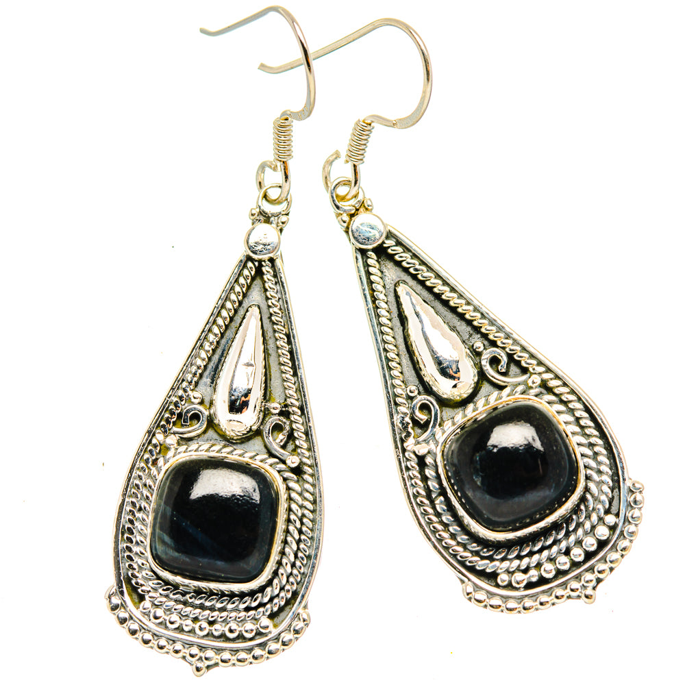 Black Onyx Earrings handcrafted by Anasilvercos - EARR428777 - Photo 2