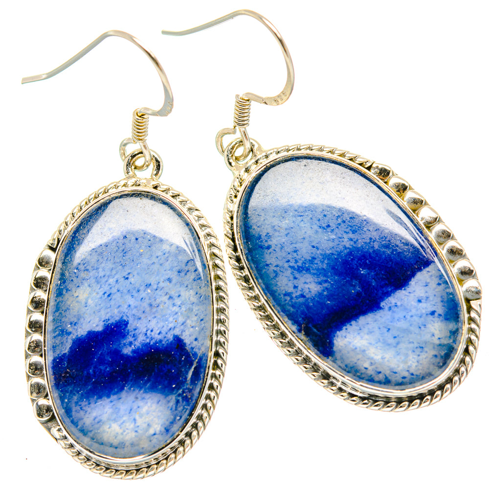 Sodalite Earrings handcrafted by Anasilvercos - EARR428791 - Photo 2