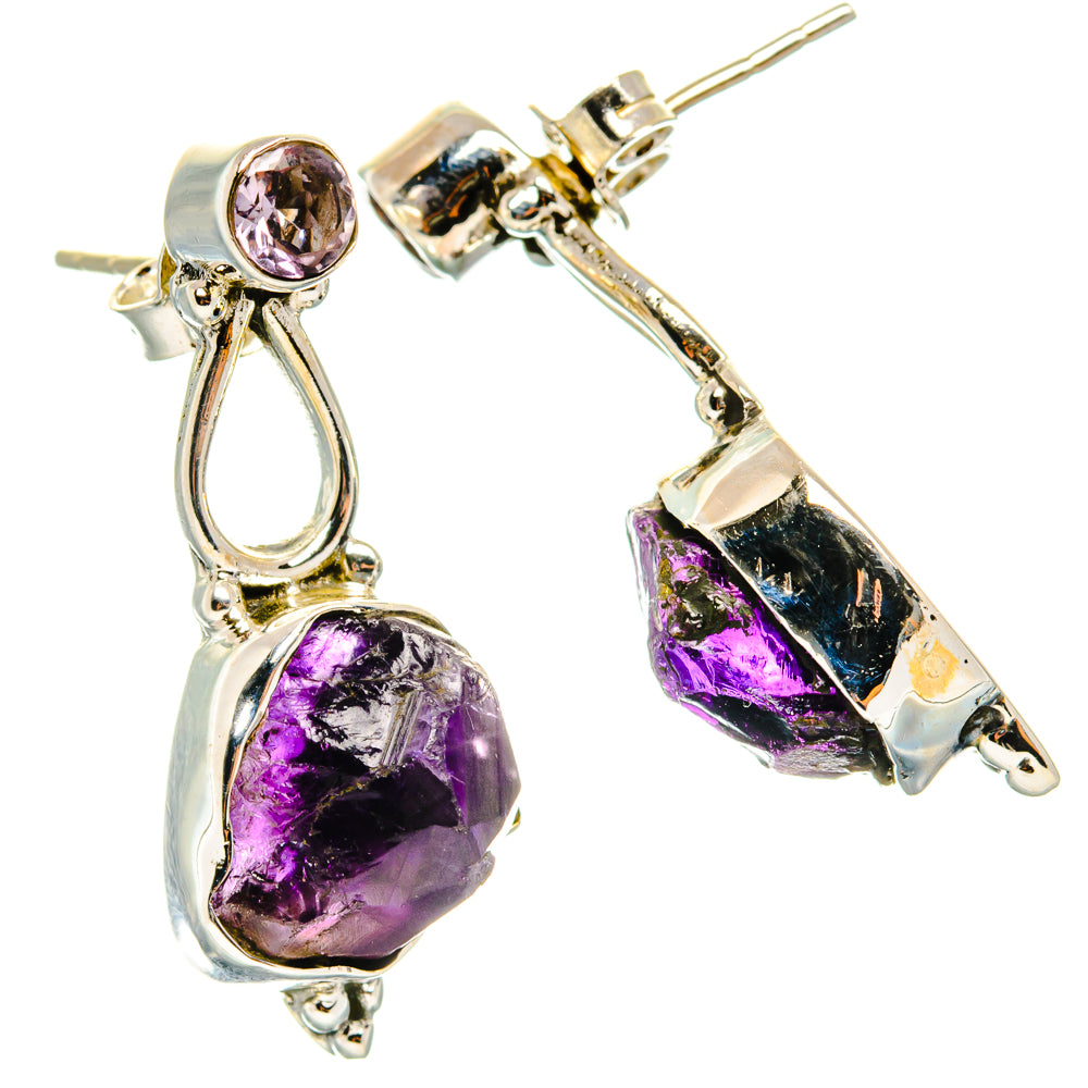 Amethyst Earrings handcrafted by Anasilvercos - EARR428795 - Photo 2