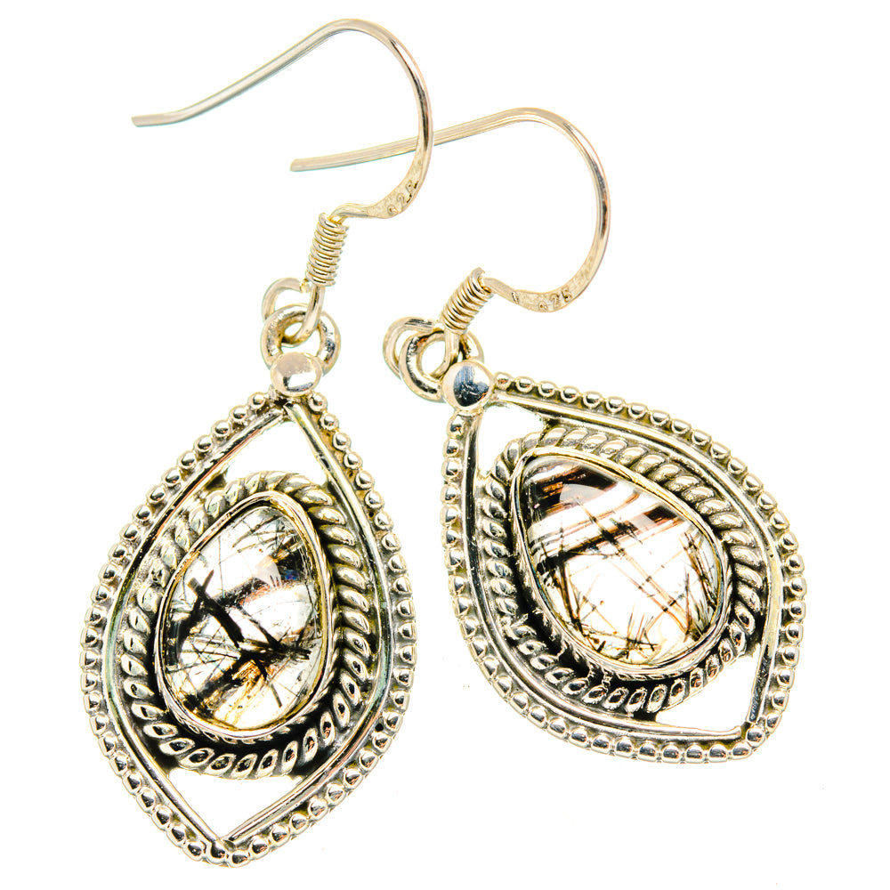 Tourmalinated Quartz Earrings handcrafted by Anasilvercos - EARR428801 - Photo 2