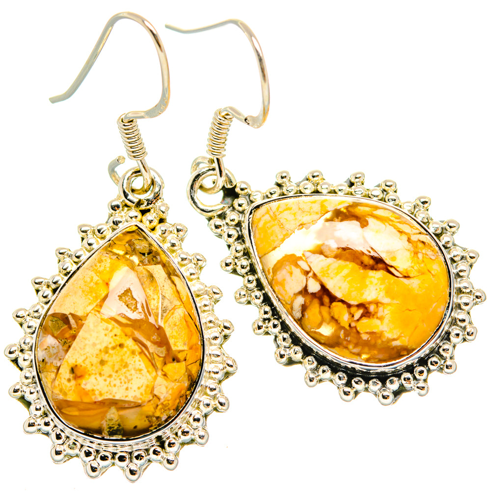 Brecciated Mookaite Earrings handcrafted by Anasilvercos - EARR428806 - Photo 2