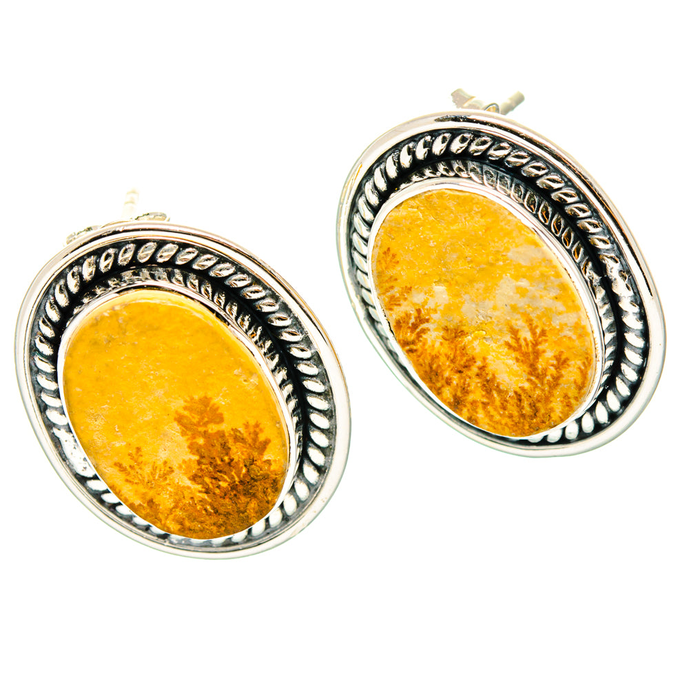 Germany Psilomelane Dendrite Earrings handcrafted by Anasilvercos - EARR428813 - Photo 2
