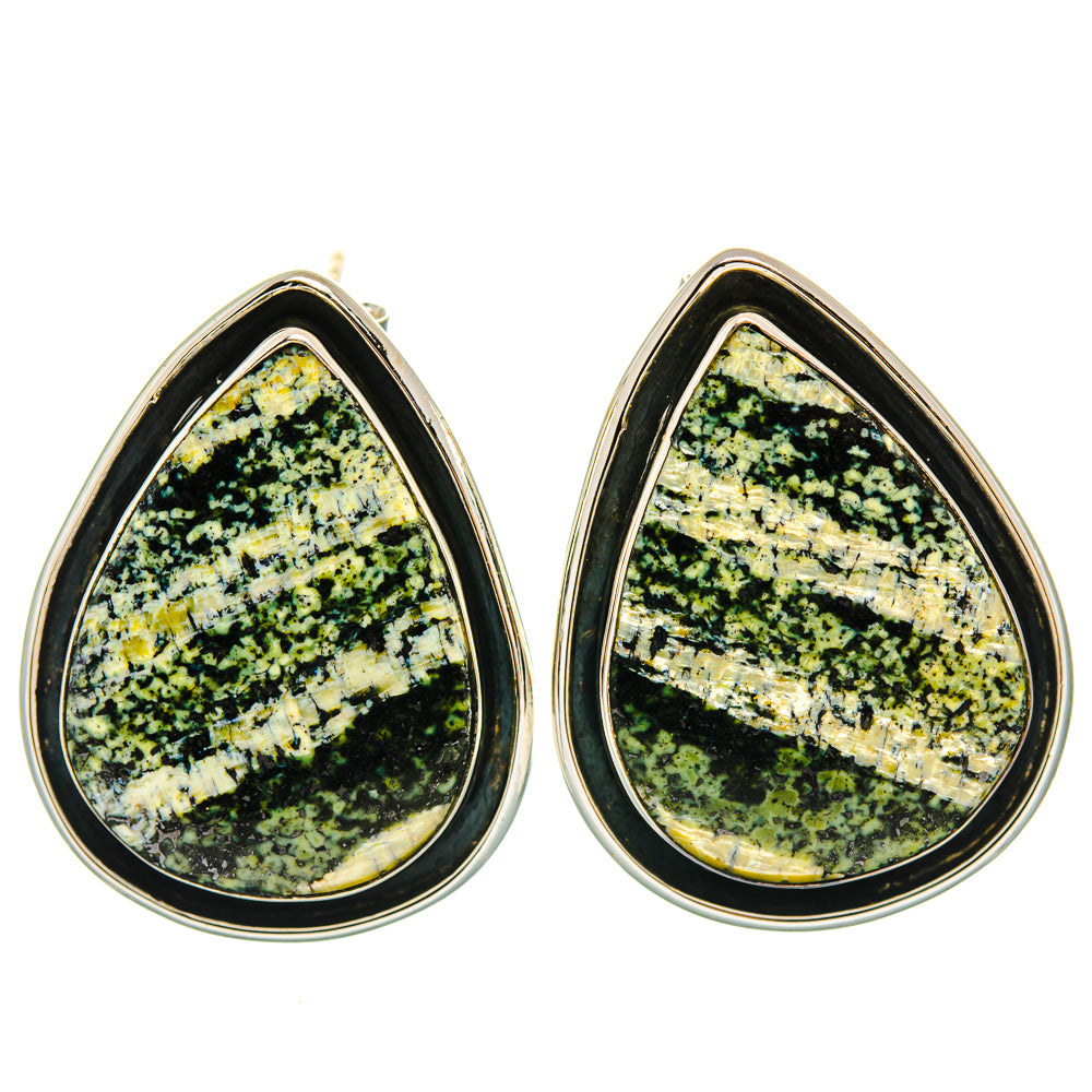Green Swiss Opal Earrings handcrafted by Anasilvercos - EARR428816 - Photo 2