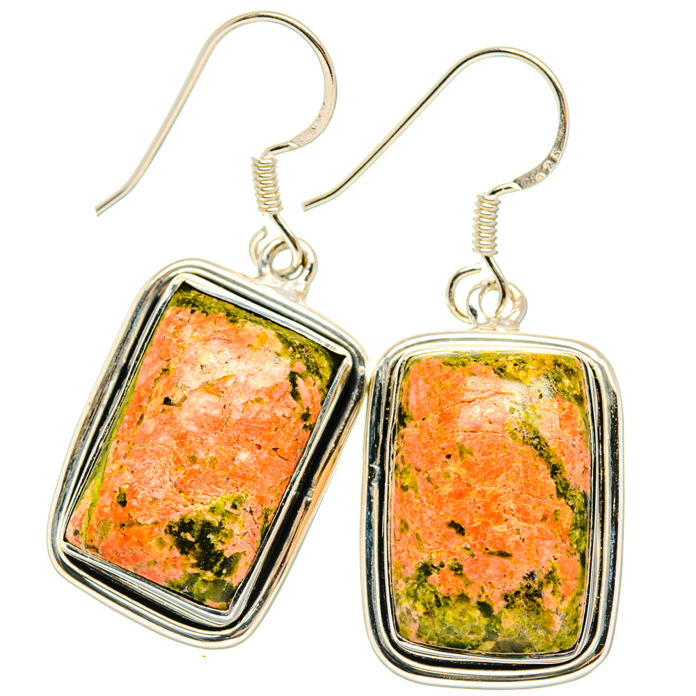 Unakite Earrings handcrafted by Anasilvercos - EARR428817 - Photo 2