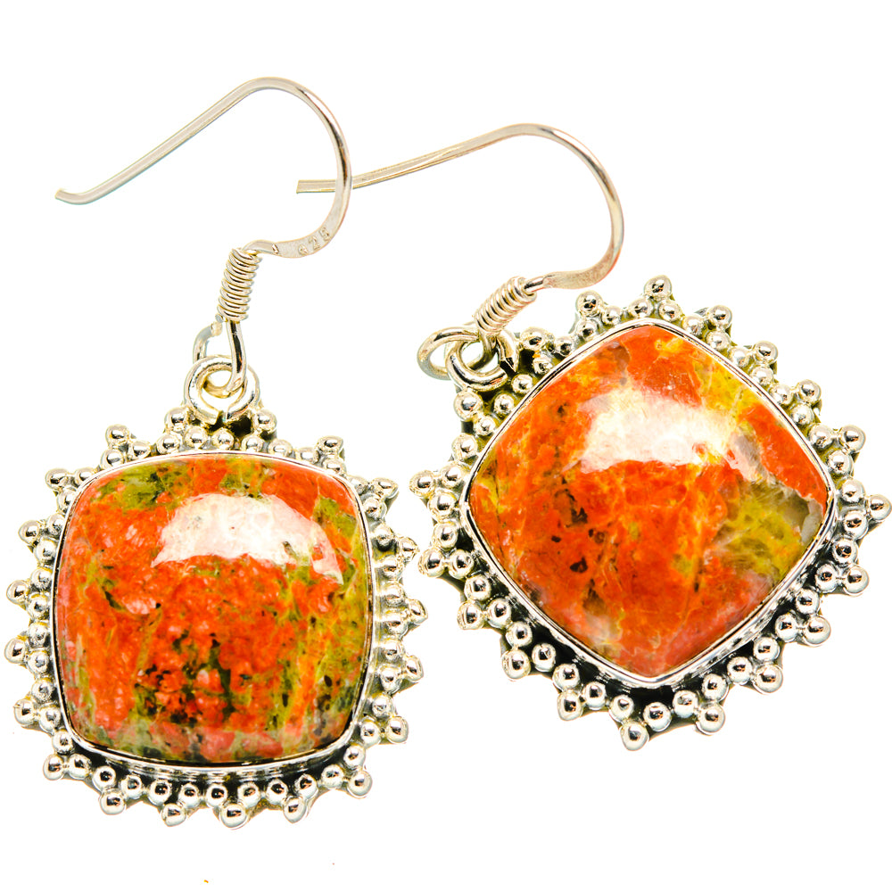 Unakite Earrings handcrafted by Anasilvercos - EARR428819 - Photo 2
