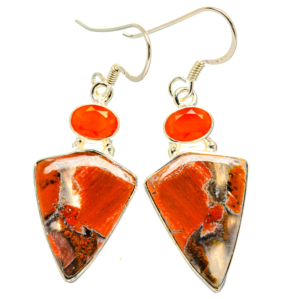 Brecciated Mookaite Earrings handcrafted by Anasilvercos - EARR428825 - Photo 2