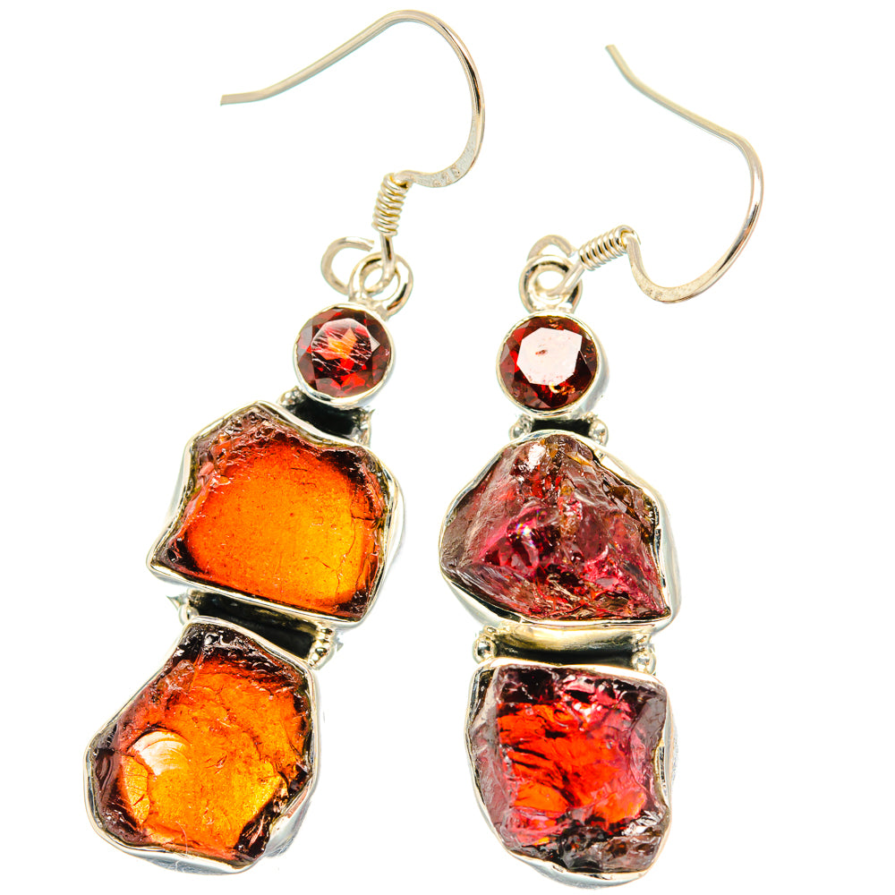 Garnet Earrings handcrafted by Anasilvercos - EARR428828 - Photo 2