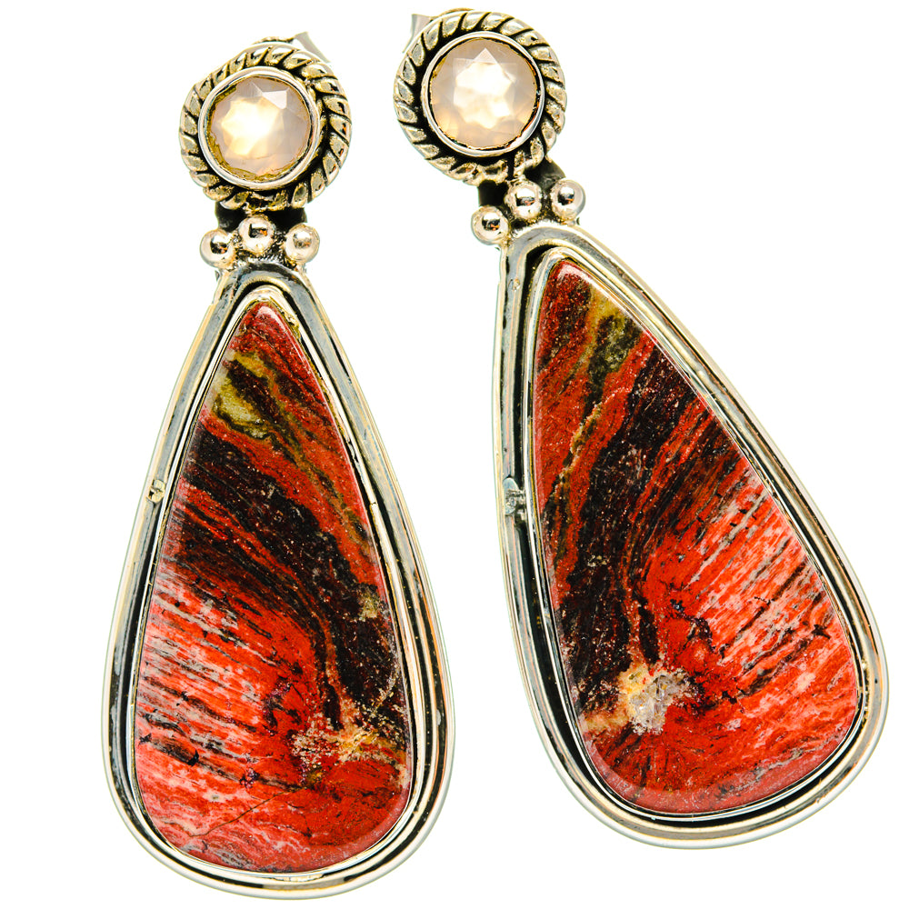 Red Jasper Earrings handcrafted by Anasilvercos - EARR428835 - Photo 2