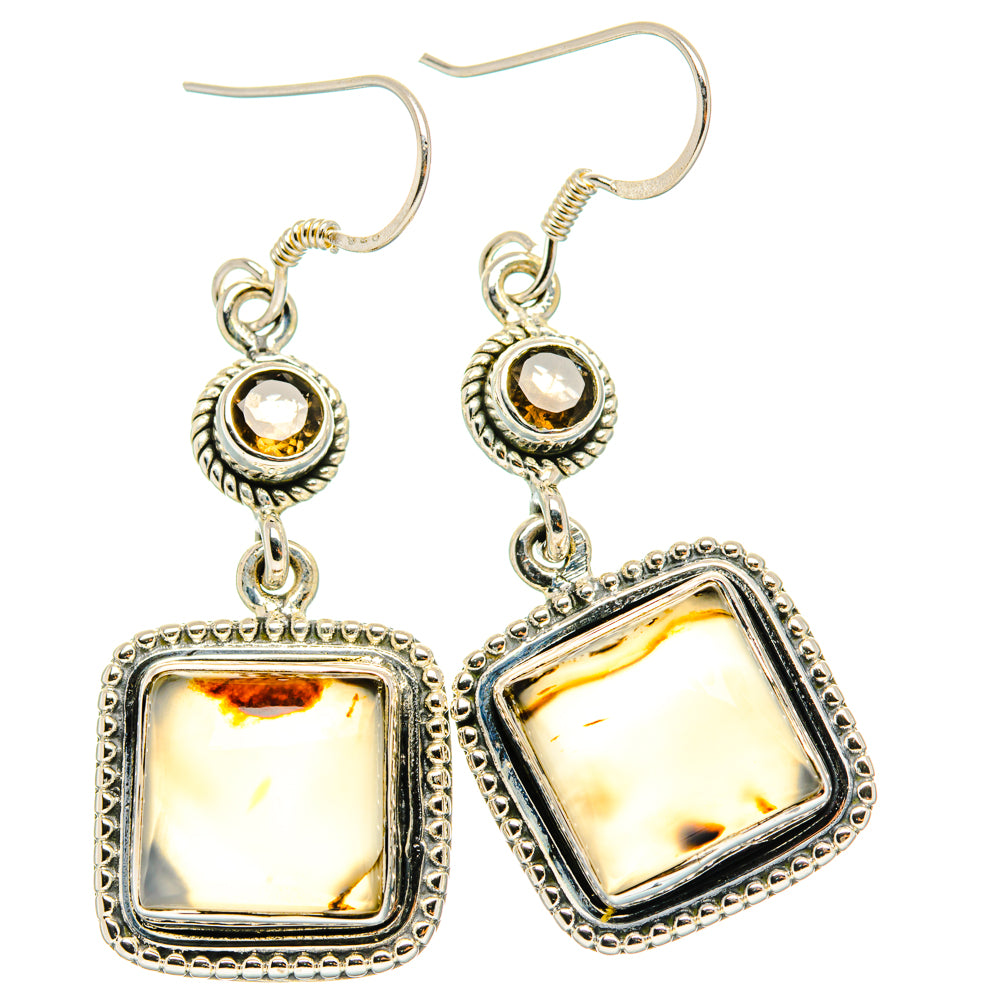 Montana Agate Earrings handcrafted by Anasilvercos - EARR428836 - Photo 2