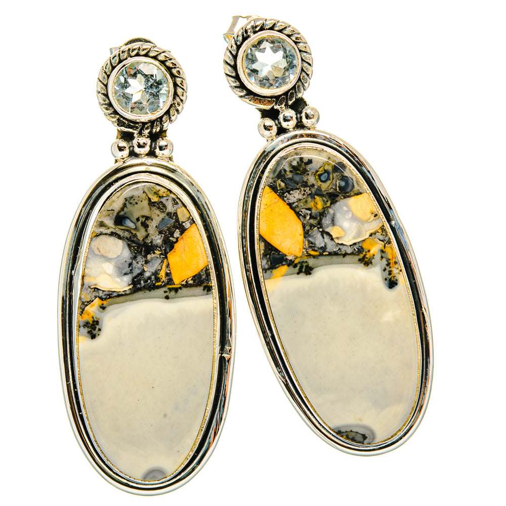 Peanut Wood Jasper Earrings handcrafted by Anasilvercos - EARR428837 - Photo 2