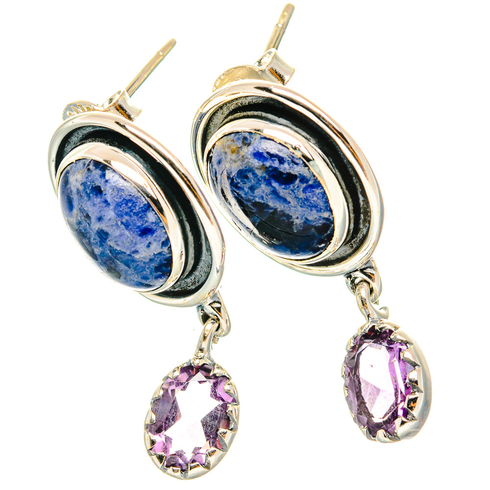 Sodalite Earrings handcrafted by Anasilvercos - EARR428851 - Photo 2