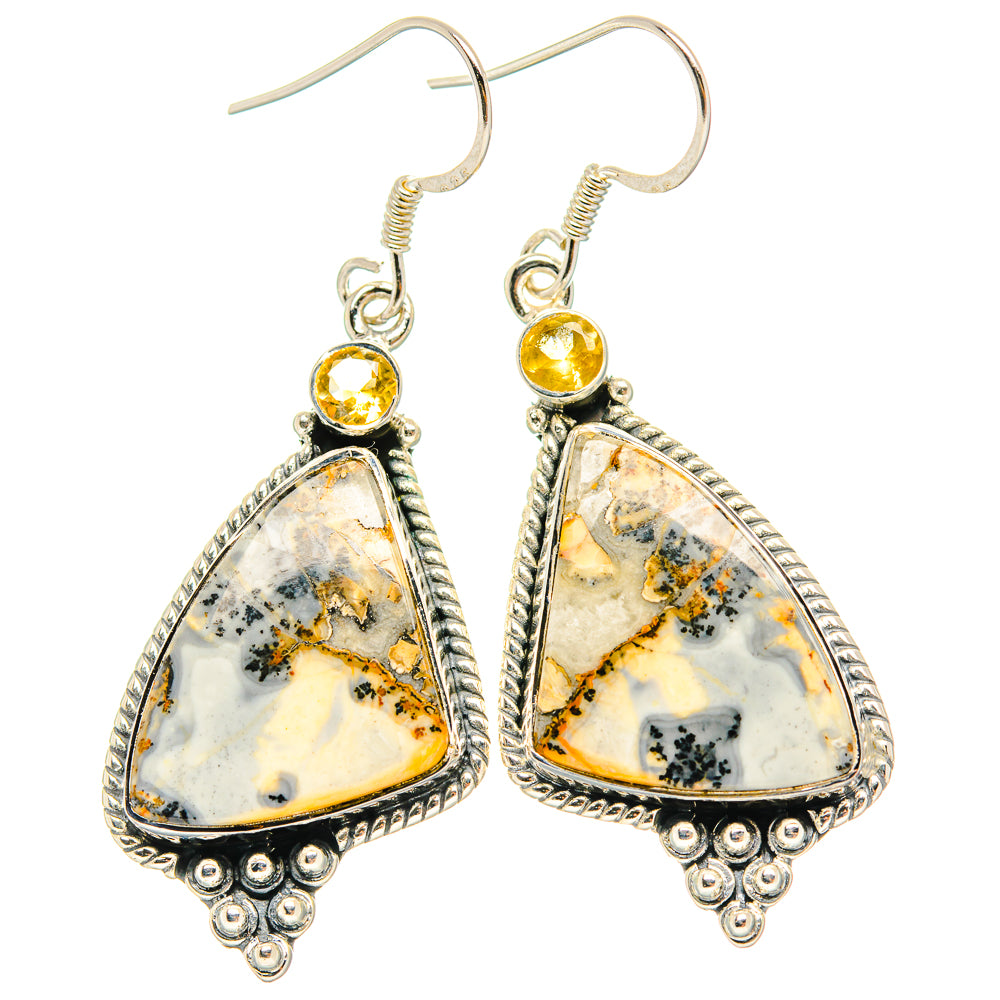 Dendritic Agate Earrings handcrafted by Anasilvercos - EARR428852 - Photo 2