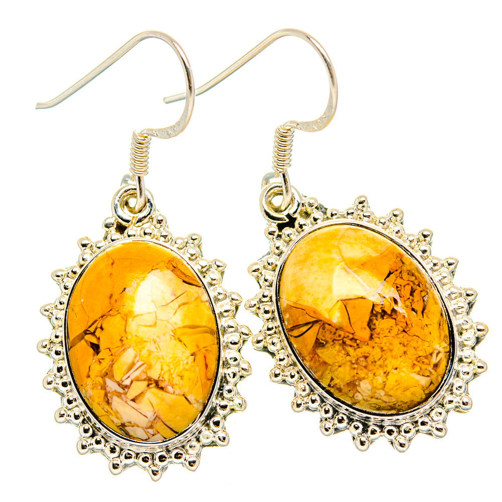 Brecciated Mookaite Earrings handcrafted by Anasilvercos - EARR428859 - Photo 2
