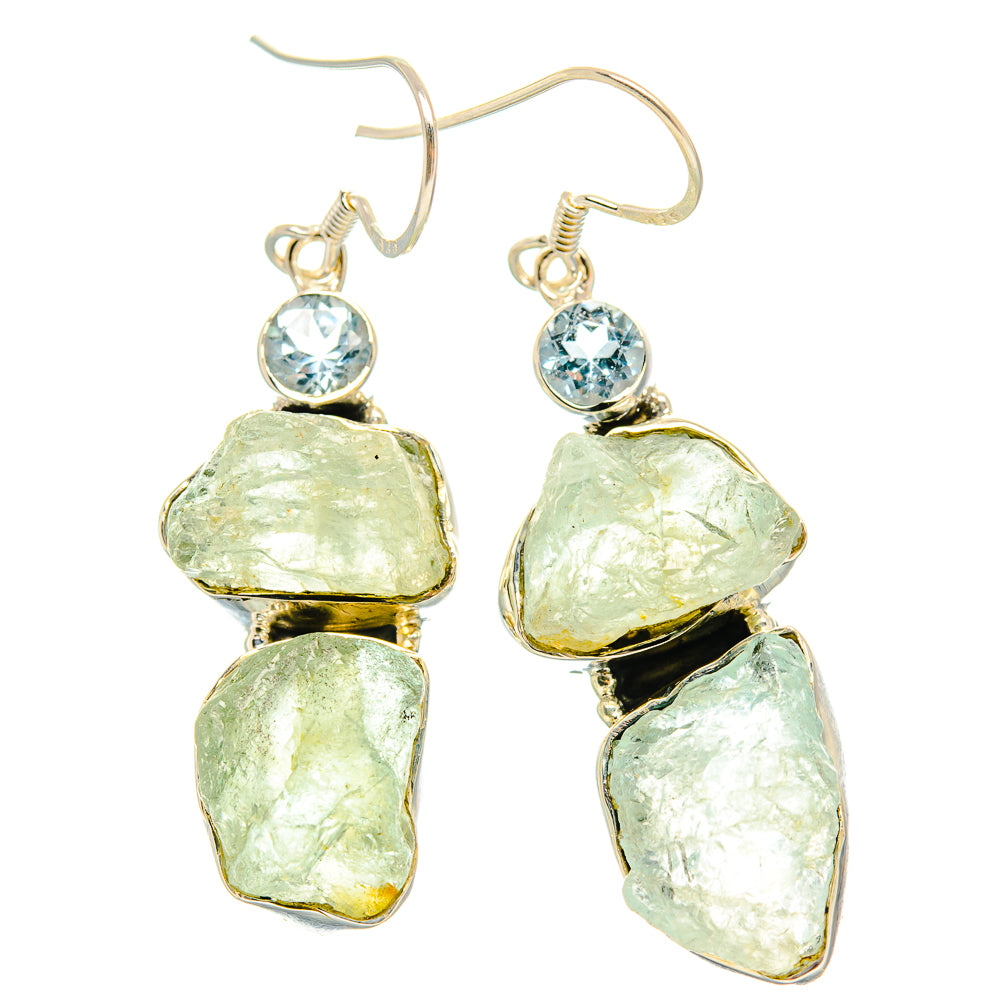 Aquamarine Earrings handcrafted by Anasilvercos - EARR428864 - Photo 2