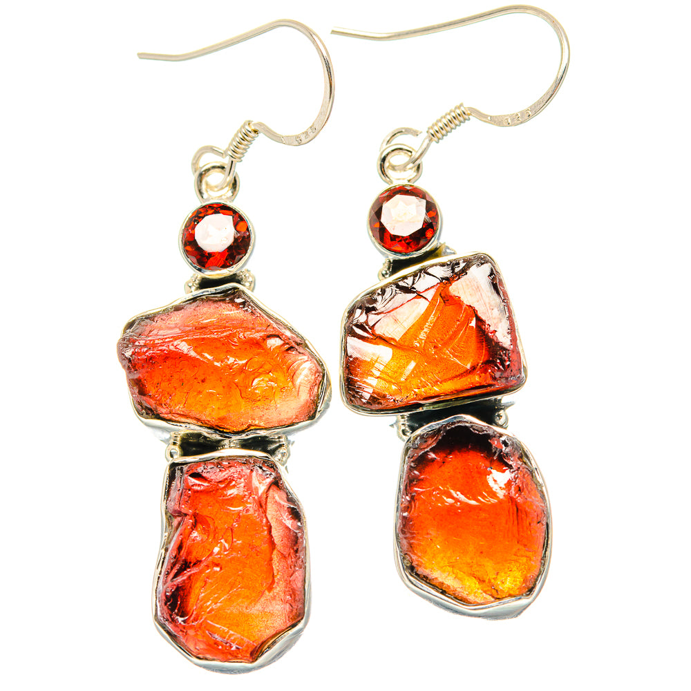 Garnet Earrings handcrafted by Anasilvercos - EARR428883 - Photo 2