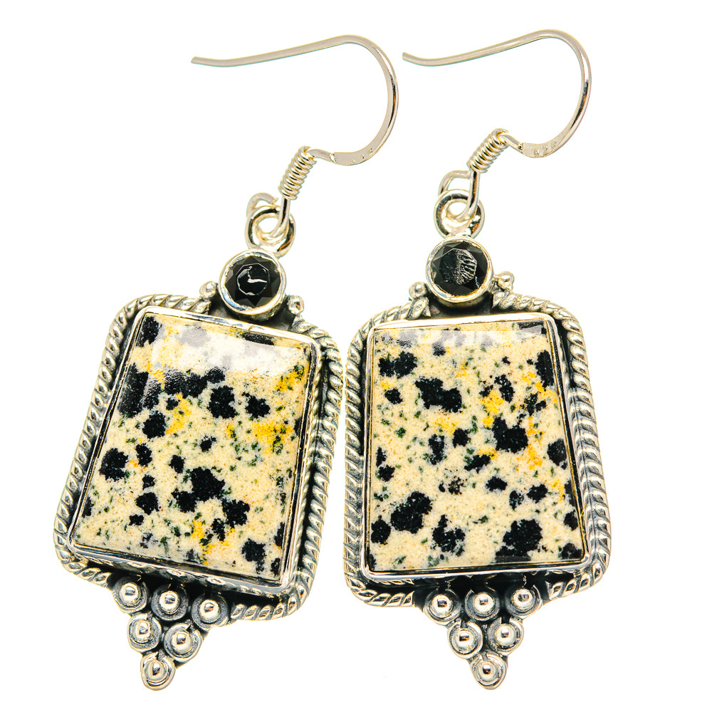 Dalmatian Jasper Earrings handcrafted by Anasilvercos - EARR428885 - Photo 2