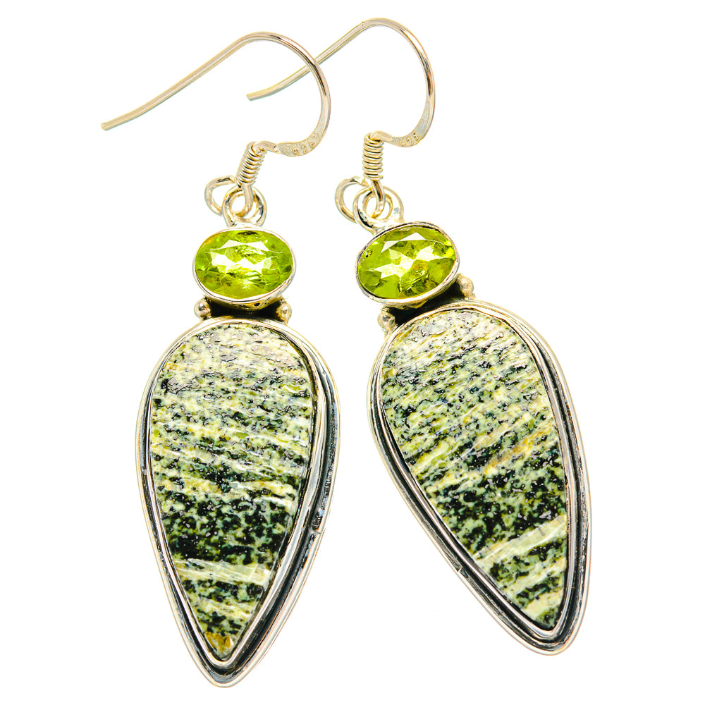 Green Swiss Opal Earrings handcrafted by Anasilvercos - EARR428887 - Photo 2