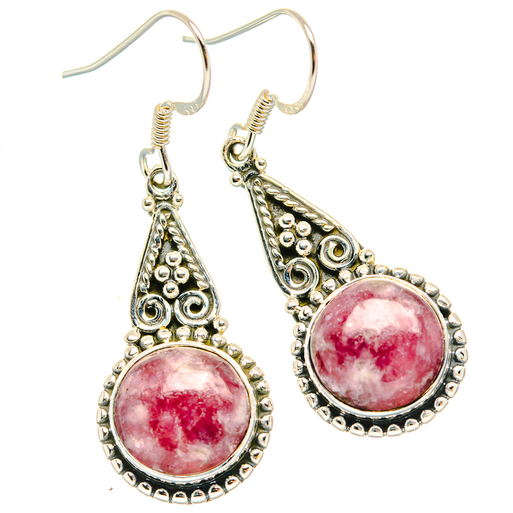 Lepidolite Earrings handcrafted by Anasilvercos - EARR428894 - Photo 2