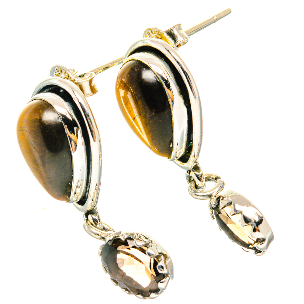 Tiger Eye Earrings handcrafted by Anasilvercos - EARR428910 - Photo 2