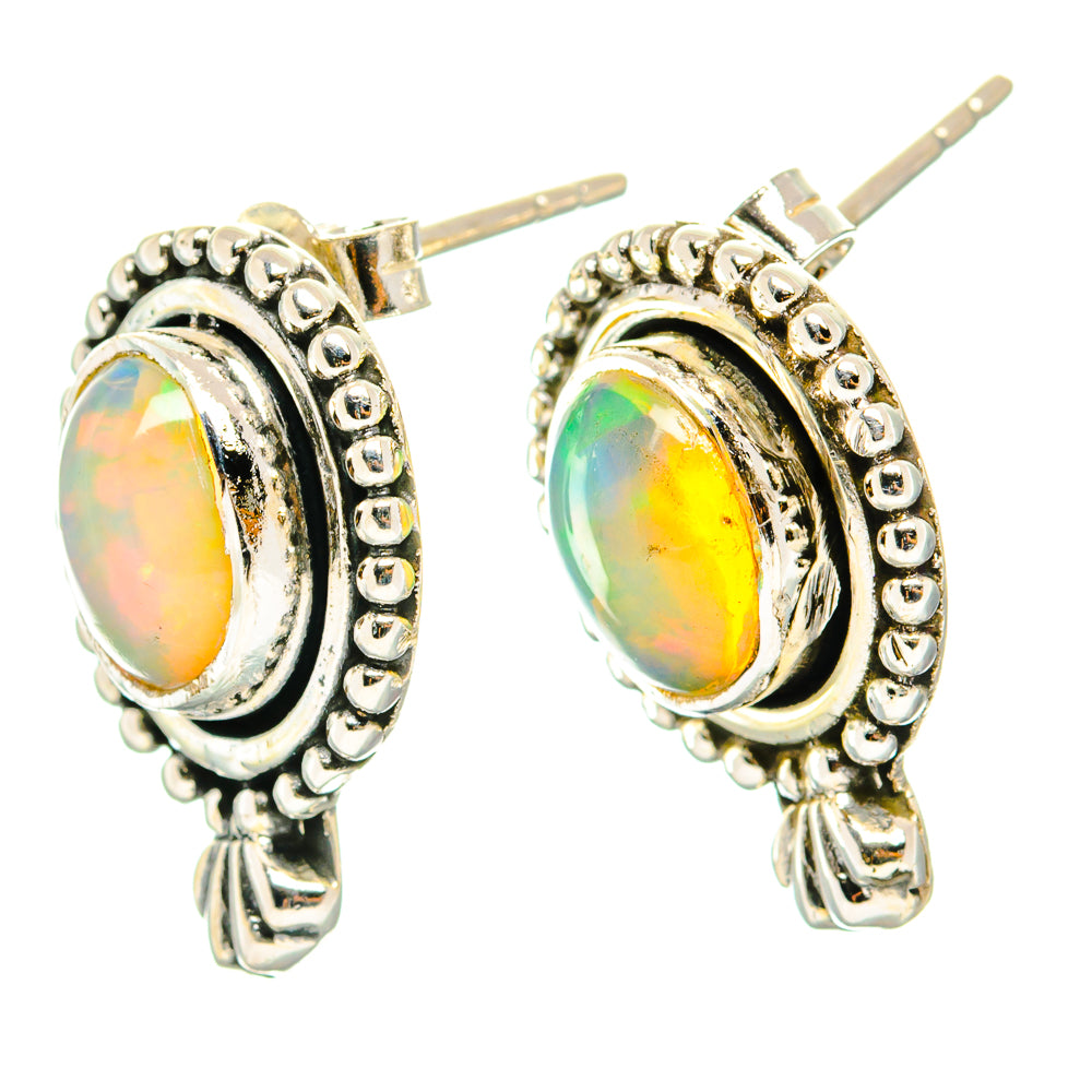Ethiopian Opal Earrings handcrafted by Anasilvercos - EARR428916 - Photo 2