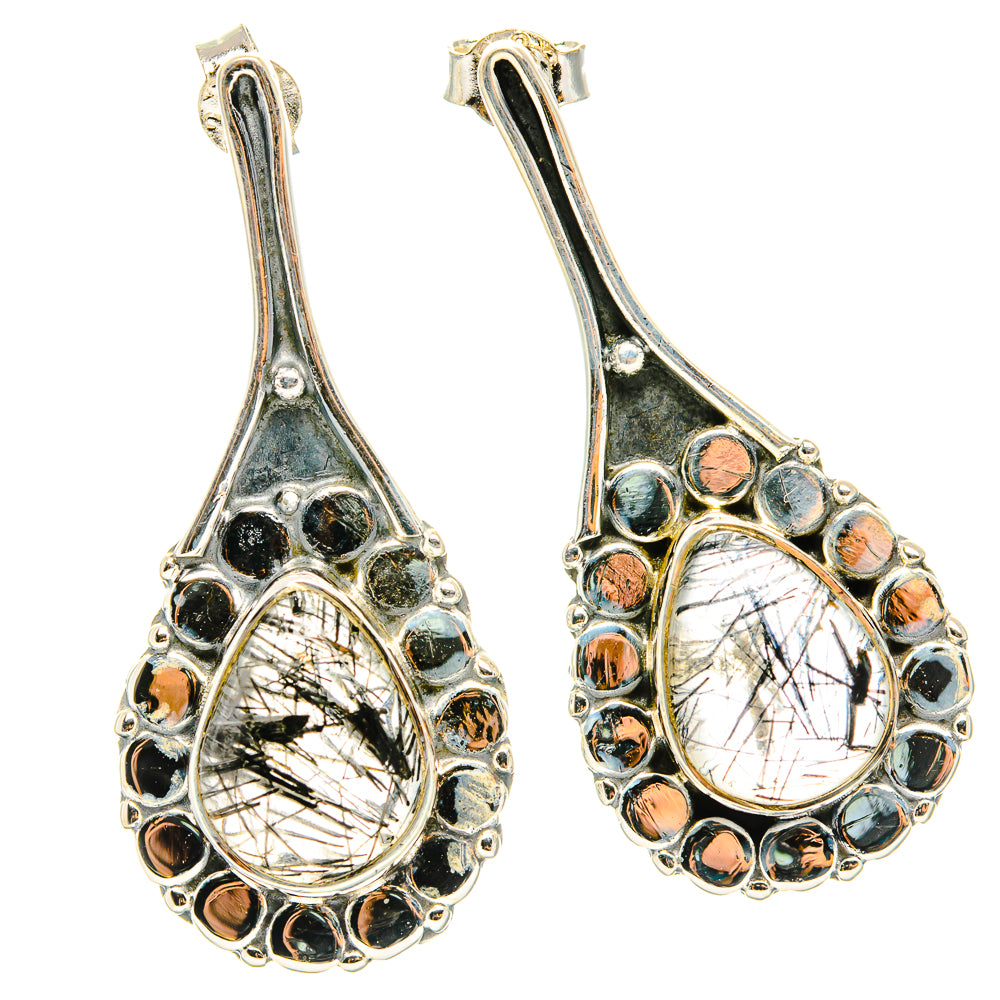 Tourmalinated Quartz Earrings handcrafted by Anasilvercos - EARR428917 - Photo 2