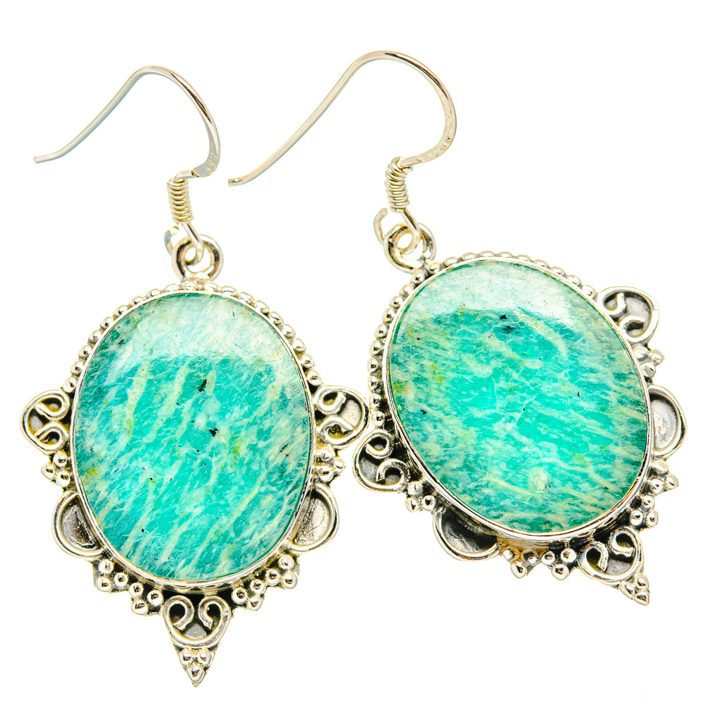 Amazonite Earrings handcrafted by Anasilvercos - EARR428923 - Photo 2