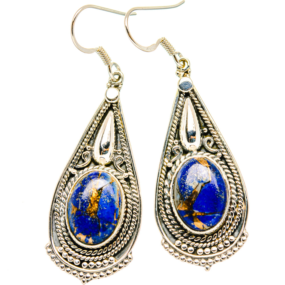 Lapis Lazuli Earrings handcrafted by Anasilvercos - EARR428925 - Photo 2