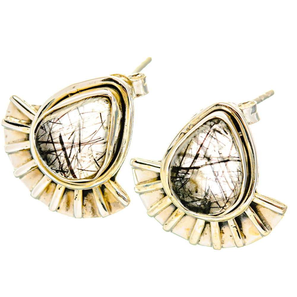 Tourmalinated Quartz Earrings handcrafted by Anasilvercos - EARR428943 - Photo 2
