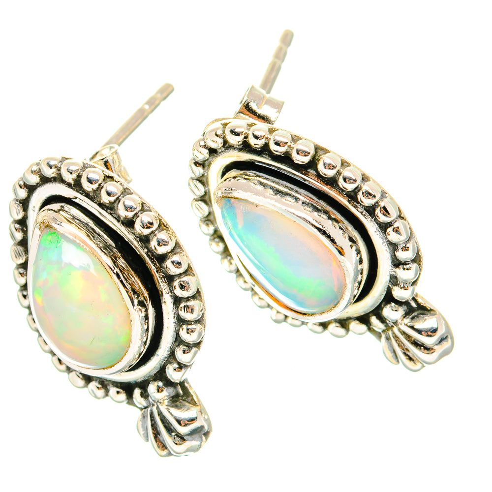 Ethiopian Opal Earrings handcrafted by Anasilvercos - EARR428944 - Photo 2