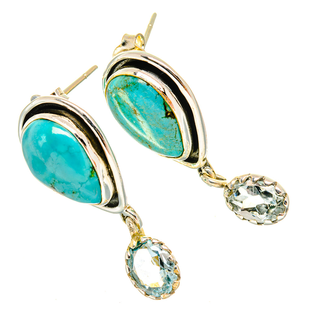 Turquoise Earrings handcrafted by Anasilvercos - EARR428948 - Photo 2