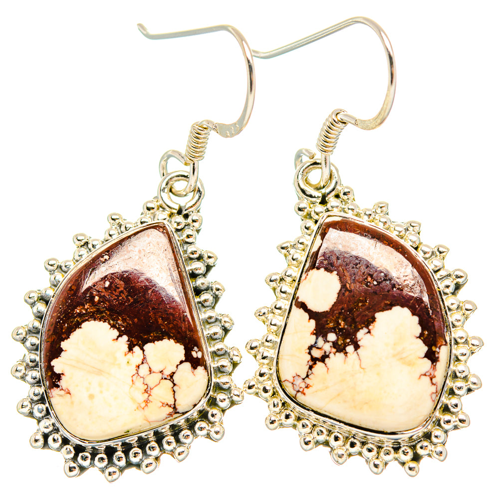 Wild Horse Jasper Earrings handcrafted by Anasilvercos - EARR428952 - Photo 2
