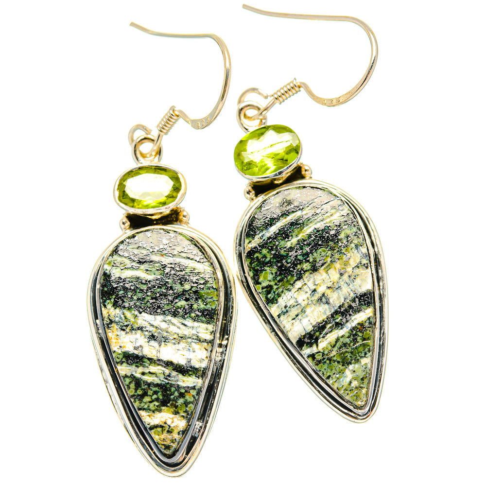 Green Swiss Opal Earrings handcrafted by Anasilvercos - EARR428959 - Photo 2