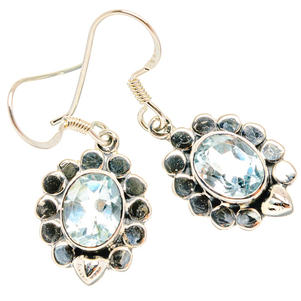 Blue Topaz Earrings handcrafted by Anasilvercos - EARR428961 - Photo 2