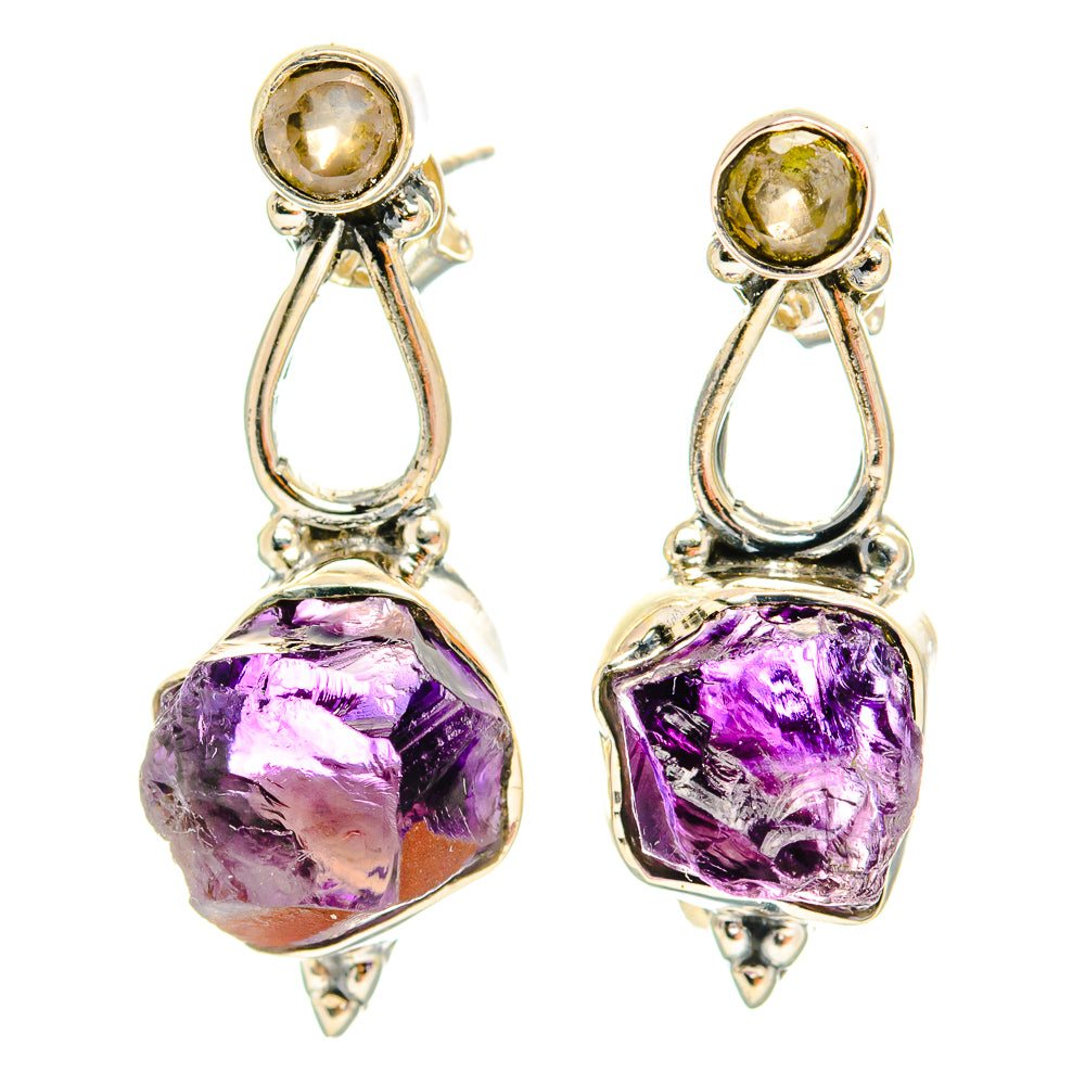 Amethyst Earrings handcrafted by Anasilvercos - EARR428967 - Photo 2