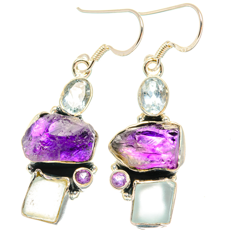 Amethyst Earrings handcrafted by Anasilvercos - EARR428978 - Photo 2