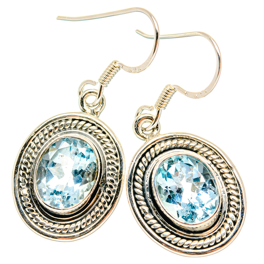 Blue Topaz Earrings handcrafted by Anasilvercos - EARR428979 - Photo 2