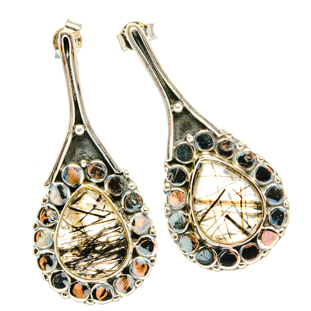 Tourmalinated Quartz Earrings handcrafted by Anasilvercos - EARR428989 - Photo 2